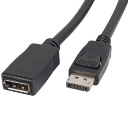 15cm DisplayPort Male to DisplayPort Female Adaptor: Black - 4Cabling