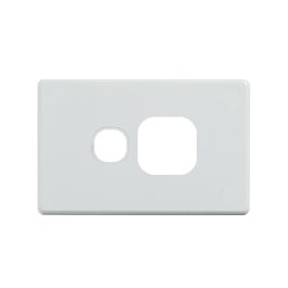 4C | Classic Single GPO Cover Plate | Horizontal | White