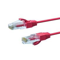 10m CAT6A THIN U/UTP LSZH 28 AWG RJ45 Network Cable | Red