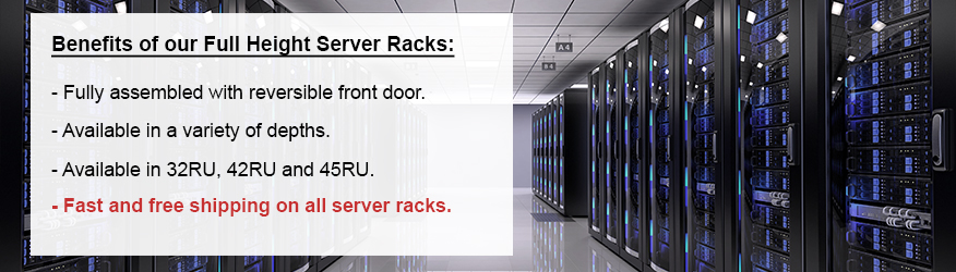 Full Height Server Racks | Rack Mount Server Cabinets | 4Cabling